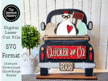 Load image into Gallery viewer, Add-on for Interchangeable Farmhouse Truck SVG | 12&quot; and 24&quot; Truck SVG | Chicken Truck | Farm Fresh Eggs | Chicken Truck Interchangeable SVG

