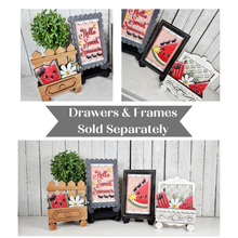 Load image into Gallery viewer, Add-on Watermelon Cottage Cabinet Insert SVG | Laser Cut File | Cottage Cabinet Shelf Sitter | Seasonal Insert | Interchangeable Decor
