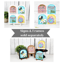 Load image into Gallery viewer, Spring Flowers Mini Arch Sign Set SVG Sign Bundle |  Seasonal Interchangeable Mini Sign Bundle | SVG Laser Cut File | Boho Signs
