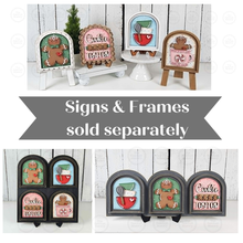 Load image into Gallery viewer, Gingerbread Mini Arch Sign Set SVG Sign Bundle |  Seasonal Interchangeable Mini Sign Bundle | SVG Laser Cut File | Boho Signs
