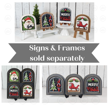 Load image into Gallery viewer, Christmas Santa Mini Arch Sign Set SVG Sign Bundle |  Seasonal Interchangeable Mini Sign Bundle | SVG Laser Cut File | Boho Signs
