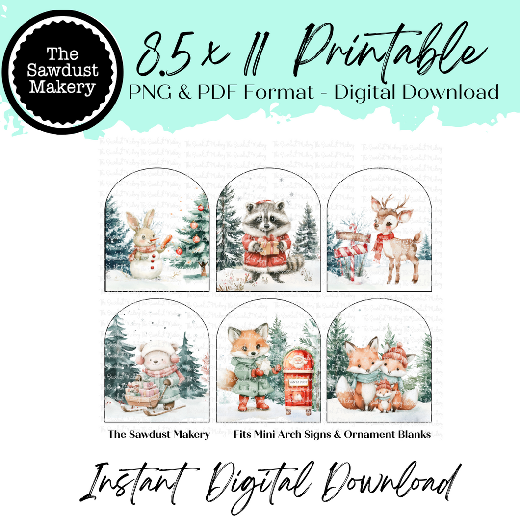 Cute Woodland Friends Mini Arch Printable Bundle