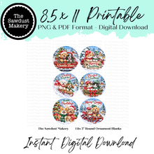 Load image into Gallery viewer, Christmas Cats &amp; Dogs 3" Round Printables

