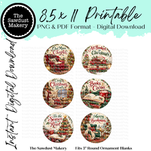 Load image into Gallery viewer, Merry Bookmas 3" Round Printables
