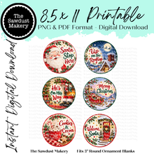 Load image into Gallery viewer, Santa Stop Here 3" Round Printables

