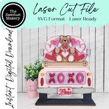 Load image into Gallery viewer, Add-on for Interchangeable Farmhouse Truck SVG | 12&quot; and 24&quot; Truck SVG | XOXO Valentine Bear Truck | Love | Valentine Interchangeable svg
