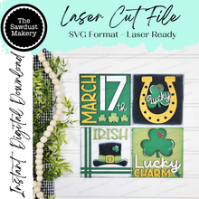 Load image into Gallery viewer, Irish St Patrick&#39;s Sign Laser Cut File | Laser Cut File | Interchangeable Frame | St. Patrick&#39;s Sign Inserts | Lucky SVG | Irish Sign Bundle
