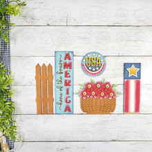 Load image into Gallery viewer, Barn Door Insert Add-on | July 4th Barn Door Insert | Seasonal Interchangeable Bundle | SVG Laser Cut File | Barn Door Farmhouse Decor
