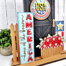 Load image into Gallery viewer, Barn Door Insert Add-on | July 4th Barn Door Insert | Seasonal Interchangeable Bundle | SVG Laser Cut File | Barn Door Farmhouse Decor
