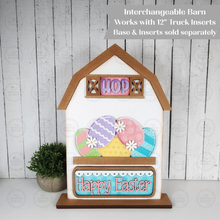 Load image into Gallery viewer, Interchangeable Barn for Seasonal Truck Inserts SVG  | Interchangeable Laser Cut File | Interchangeable Truck Insert Base | Farmhouse Decor
