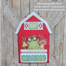 Load image into Gallery viewer, Interchangeable Barn for Seasonal Truck Inserts SVG  | Interchangeable Laser Cut File | Interchangeable Truck Insert Base | Farmhouse Decor
