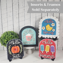 Load image into Gallery viewer, Vol. 3 Four Seasons Seasonal Interchangeable Small Arched Boho Sign Bundle SVG Laser Cut File | Boho Signs | Seasonal Interchangeable SVG
