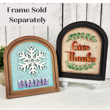 Load image into Gallery viewer, Interchangeable Small Double Framed Arched Boho Sign Frame SVG | Laser Cut File | Boho Frame | Seasonal Interchangeable SVG
