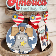 Load image into Gallery viewer, 4th of July Statue of Liberty Tiered Tray SVG File | Laser Cut File | Glowforge | USA | America | 4th of July | America SVG | Liberty svg
