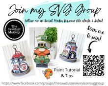 Load image into Gallery viewer, Happy Halloween Scallop Door Hanger SVG | Fall Laser Cut File (Digital Download)
