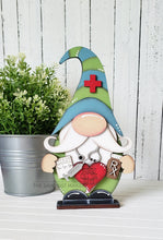 Load image into Gallery viewer, Nurse Gnome SVG File | Laser Cut File | Standing Boy Nurse Gnome SVG File | Gnome Shelf Sitter | Nurse Appreciation | Nurses call the shots
