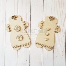Load image into Gallery viewer, Large Gingerbread Christmas Ornament SVG File | Laser Cut File | Christmas Ornament SVG | Gingerbread Ornament svg | Peppermints
