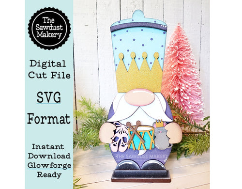 Nutcracker Gnome SVG File | Laser Cut File | Standing Nutcracker Gnome SVG File | Gnome | Gnome Shelf Sitter | Nutcracker SVG