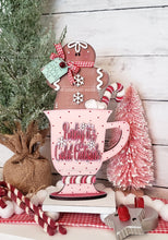 Load image into Gallery viewer, Hot Cocoa Gingerbread Mug SVG File | Laser Cut File | Gingerbread SVG | Hot Cocoa Bar SVG | Gingerbread Shelf Sitter Digital Cut File
