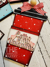 Load image into Gallery viewer, Valentine Gift Card Holder Laser Cut SVG File | Valentine Tags | Valentine Ornaments | Laser SVG File | Glowforge | Be Mine | Latte SVG
