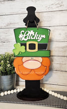 Load image into Gallery viewer, Lucky Leprechaun Door hanger SVG Laser File | St. Patrick&#39;s Day Laser Cut Files | Laser cut SVG | Glowforge | St. Patrick&#39;s Day SVG
