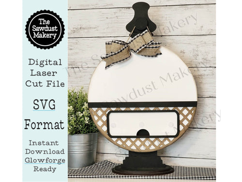 Interchangeable Door Hanger SVG | Interchangeable Laser Cut File | Glowforge | Interchangeable Decor | Farmhouse Decor