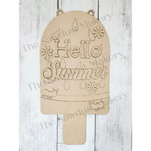 Load image into Gallery viewer, Hello Summer Watermelon Door Hanger SVG File | Laser Cut File | Watermelon SVG File | Door Hanger svg | Hello Summer SVG | Ant svg | Summer
