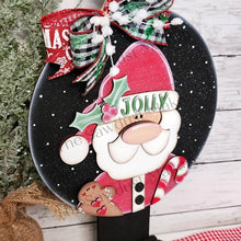 Load image into Gallery viewer, Jolly Santa 10.5&quot; Door Hanger SVG File | Laser Cut File | Christmas SVG File | Door Hanger SVG | Santa Claus Laser file | Christmas svg
