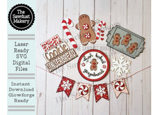 Load image into Gallery viewer, Fresh Baked Gingerbread SVG File | Laser Cut File | Glowforge | Gingerbread Cookie | Christmas | Candy Cane | Gingerbread Laser Cut File
