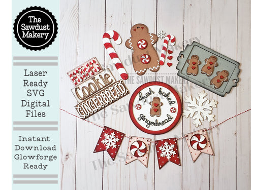 Fresh Baked Gingerbread SVG File | Laser Cut File | Glowforge | Gingerbread Cookie | Christmas | Candy Cane | Gingerbread Laser Cut File