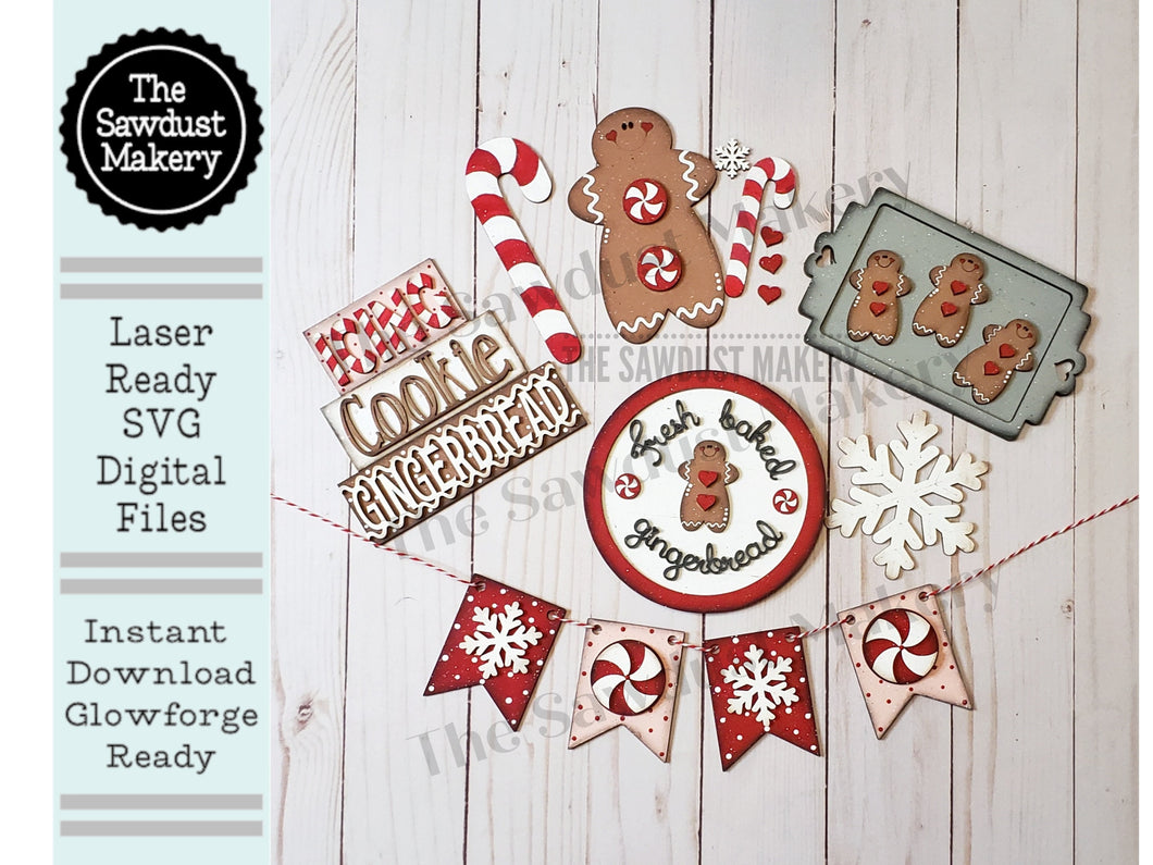 Fresh Baked Gingerbread SVG File | Laser Cut File | Glowforge | Gingerbread Cookie | Christmas | Candy Cane | Gingerbread Laser Cut File