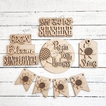 Load image into Gallery viewer, Sunflower Tiered Tray SVG File | Laser Cut File | Glowforge | Fall Sunflower Decor | Sunflower Tiered Tray Laser File | Sunflower SVG
