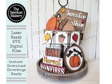 Load image into Gallery viewer, Fall SVG File | Laser Cut File | Glowforge | USA | Hello Pumpkin | Sweater Weather | Acorns | Pumpkin Pie | Bonfire | Fall SVG
