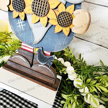 Load image into Gallery viewer, Fall Sunflower Large Gnome SVG File | Laser Cut File | Standing Sunflower Gnome SVG File | Gnome Shelf Sitter | Fall | Sunflowers | Crows
