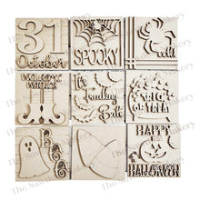 Load image into Gallery viewer, Halloween Sign Bundle Laser Cut File | Farmhouse Interchangeable Leaning Sign Bundle File SVG | Glowforge | Farmhouse Signs
