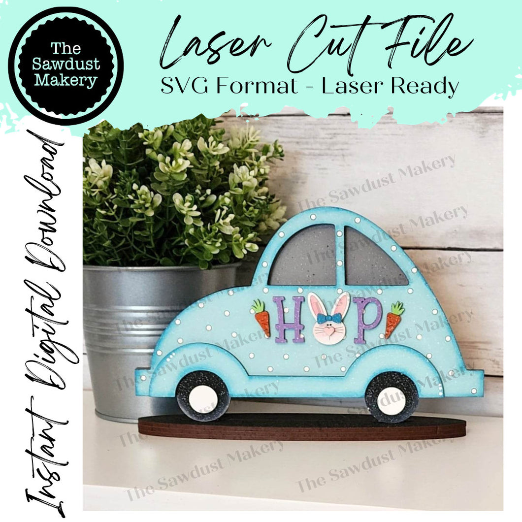 Add-on for Interchangeable Car Svg | Interchangeable Car SVG | Easter Hop Car SVG | Bunny Bug | Easter Interchangeable SVG