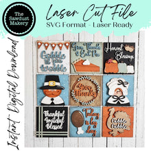 Load image into Gallery viewer, Thanksgiving Sign Laser Cut File | Farmhouse Interchangeable Leaning Sign Bundle File SVG | Glowforge | Farmhouse Signs
