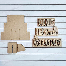 Load image into Gallery viewer, Santa&#39;s Village Word Stackers | Christmas Mini Block SVG | SVG File | Laser Cut File | Glowforge | Christmas Tiered Tray Decor laser cut svg
