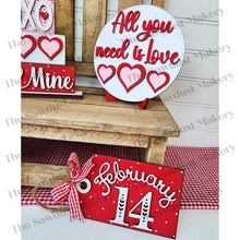 Load image into Gallery viewer, Valentine Love Tiered Tray SVG File | Laser Cut File | Glowforge | Valentine SVG File | Love | Feb 14 | XOXO | Hearts
