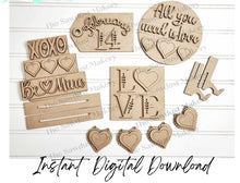 Load image into Gallery viewer, Valentine Love Tiered Tray SVG File | Laser Cut File | Glowforge | Valentine SVG File | Love | Feb 14 | XOXO | Hearts
