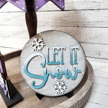 Load image into Gallery viewer, Let it Snow Tiered Tray SVG File | Laser Cut File | Let it Snow | Winter SVG | Snowman svg | Winter Laser SVG | Winter Tiered Tray Set
