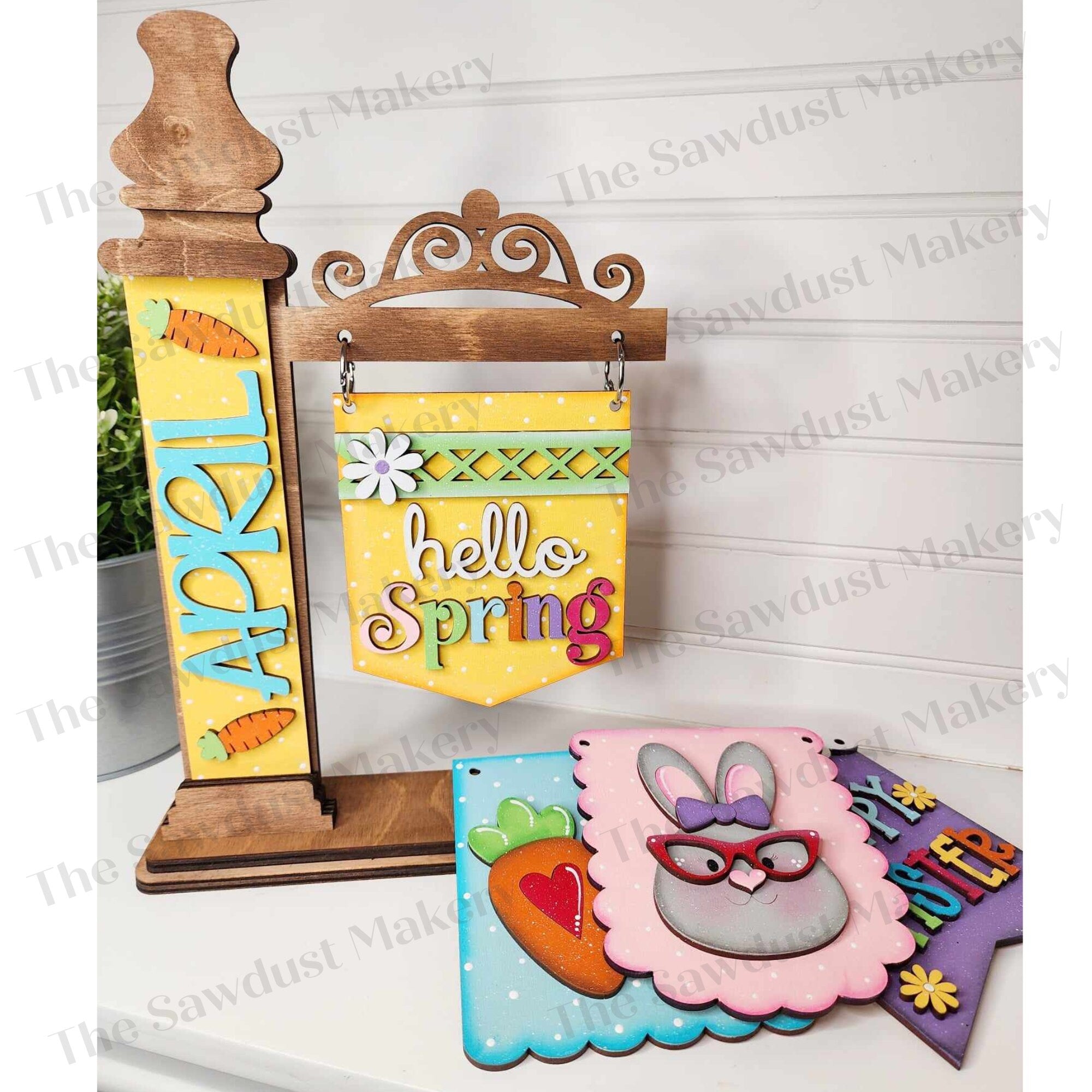 Easter & Spring Mini Hanger Signs | Spring Signs SVG | Door Hanger | S ...