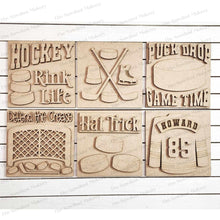 Load image into Gallery viewer, Hockey Laser Cut File | Farmhouse Interchangeable Leaning Sign Bundle File SVG | Glowforge | Farmhouse Signs
