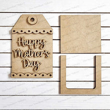 Load image into Gallery viewer, Happy Mother&#39;s Day Tags Gift Card Holder Laser Cut SVG File | Mother&#39;s Day Gift Card Holders | Laser SVG File | Gift Card Holders
