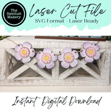 Load image into Gallery viewer, Floral Banner SVG | Laser Cut File | Glowforge | Mom SVG | Banner SVG | Banner | Mini Banner svg | Spring Svg | Mother&#39;s Day Flower svg
