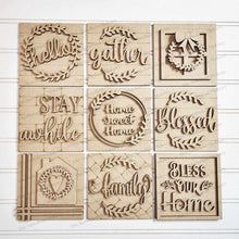 Load image into Gallery viewer, Farmhouse Home Laser Cut File | Farmhouse Interchangeable Leaning Sign Bundle File SVG | Glowforge | Home Tiered Tray SVG | Farmhouse Signs
