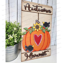 Load image into Gallery viewer, Autumn Harvest Fall Pumpkin Pallet Sign Door Hanger SVG File | Laser Cut File | Fall SVG File | Door Hanger svg | Pumpkin SVG | Prim svg
