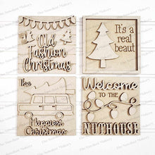 Load image into Gallery viewer, Old Fashioned Christmas Sign Bundle Laser Cut File | Farmhouse Interchangeable Leaning Sign Bundle File SVG | Glowforge | Farmhouse Signs
