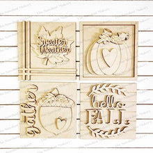 Load image into Gallery viewer, Fall Harvest Sign Laser Cut File | Laser Cut File | Interchangeable Frame | Fall Leaning Ladder| Sweater Weather | Pumpkin Spice SVG
