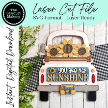 Load image into Gallery viewer, Add-on for Interchangeable Farmhouse Truck SVG | 12&quot; and 24&quot; Truck SVG | Sunflower Truck | Sunshine| Fall | Sunflower Interchangeable SVG
